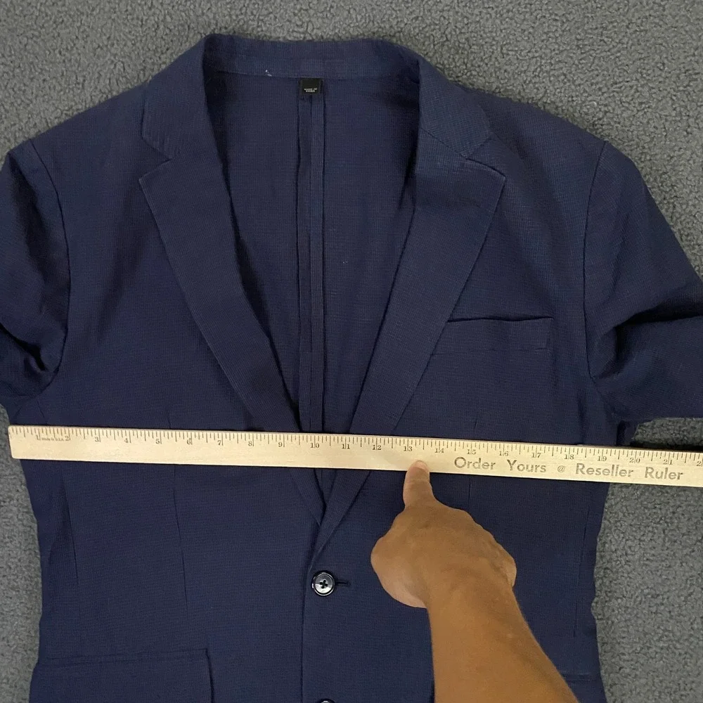 J.Crew Ludlow Blazer Mens 38S Blue Linen Cotton Somelos Unstructured Jacket NEW